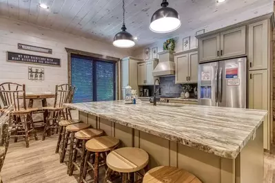 kitchen inside a Smoky Mountain cabin