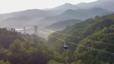 ski lift above ober mountain