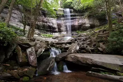 rainbow falls smoky mountains