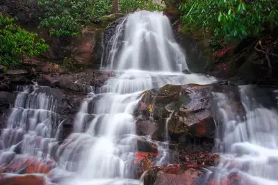 laurel falls in the great smoky mountains