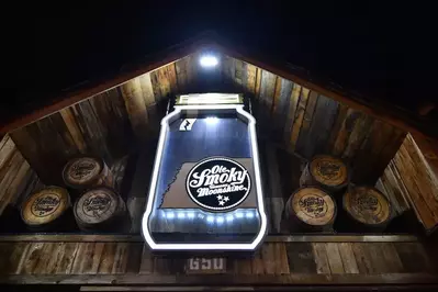 Ole Smoky Moonshine LED sign in Gatlinburg TN