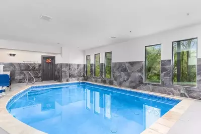 indoor pool at smoky mountain cabin rental